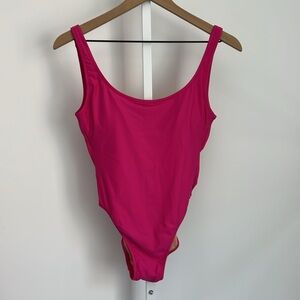 J.CREW Scoopneck one piece swimsuit radiant fuchsia pink size 2